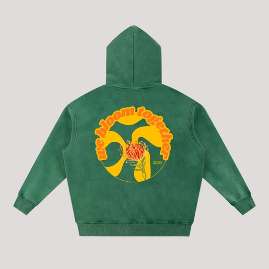 FLEECE HOODIE WITH BACK PRINT